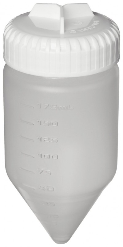 Nalgene 3143-0175 Polypropylene Copolymer Conical-Bottom 175mL Centrifuge Bottle with Polypropylene Screw Closure/Silicone Gasket