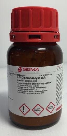 3 و 5 دی نیتروسالسیلیک اسید 25 گرمی کد D0550 کمپانی سیگما آلدریچ آمریکا 