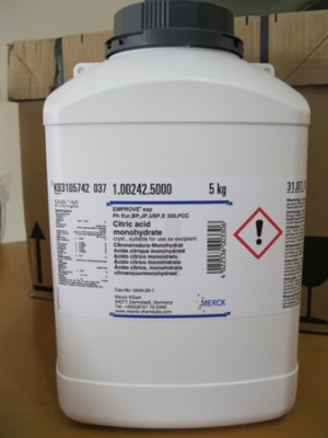اسید سیتریک 5 کیلوئی کد 100242 مرک آلمان قیمت بر اساس هر کیلو 