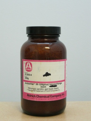 Amberlite IR-120(plus) ion exchange resin 250 grams