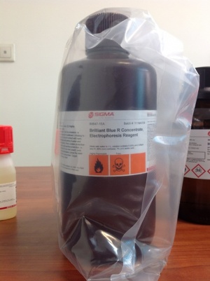 B8647   Sigma-Aldrich Brilliant Blue R Concentrate suitable for SDS-PAGE, methanol solution  1AE