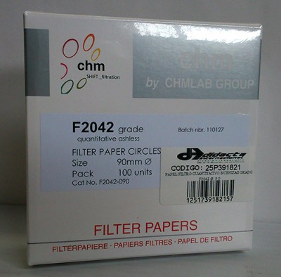 کاغذ صافی نمره 42 سایز 9 سانت کد F2042 ساخت کمپانی CHMLAB اسپانیا 