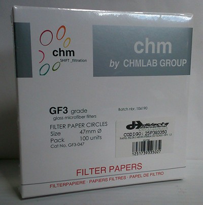 کاغذ صافی GF-3 سایز 47 میلیمتر کد GF3-047  ساخت شرکت CHMLAB اسپانیا 
