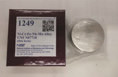آلیاژ Ni-Cr-Fe-Nb-Mo UNS N07718 (فرم دیسک) کد 1249 شرکت NIST