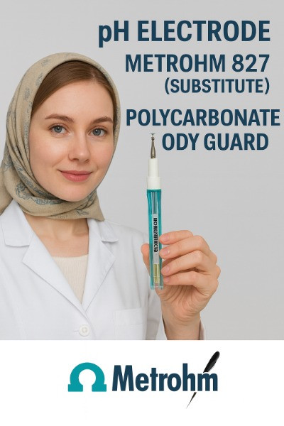 الکترود pH متراهم Metrohm 827 (جایگزین) /گارد دار بدنه پلی کربنات