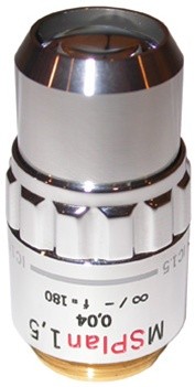OLYMPUS MS PLAN 1.5X REFLECTED LIGHT OBJECTIVE FOR BOTH BH & BX SERIES MICROSCOPES