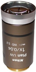 لنز میکروسکوپ نیکون مدل NIKON PLAN 1X UW OBJECTIVE FOR THE E & I SERIES MICROSCOPES