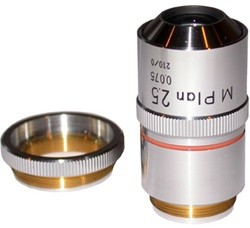 لنز میکروسکوپ نیکون مدل NIKON M PLAN 2.5X OBJECTIVE FOR REFLECTED LIGHT 210 TL