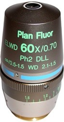 لنز میکروسکوپ نیکون مدل NIKON PLAN FLUOR ELWD 60X PHASE OBJECTIVE FOR THE TE & TI INVERTED MICROSCOPES