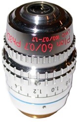 لنز میکروسکوپ نیکون مدل NIKON PLAN 60X LWD PHASE CONTRAST OBJECTIVE FOR THE TMS & DIAPHOT MICROSCOPES