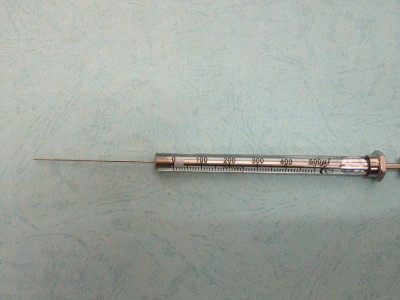 سرنگ HPLC هامیلتون 500 میکرولیتری با نیدل ثابت 
