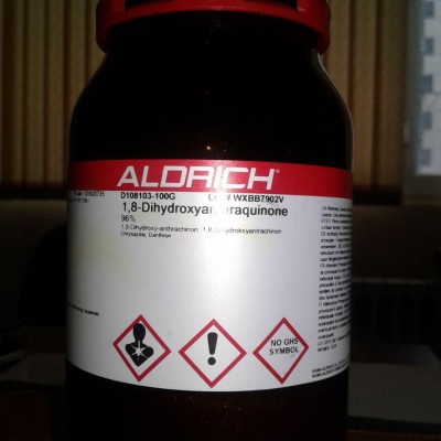 1,8-Dihydroxyanthraquinone صد گرمی / کد D108103