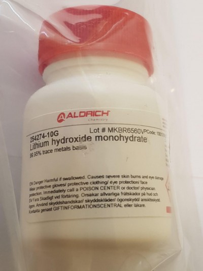 لیتیوم هیدروکسید مونو هیدرات 10G / کد 254274