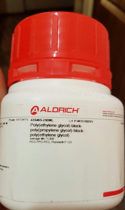 Poly(ethylene glycol)-block-poly(propylene glycol)-block-poly(ethylene glycol)  دویست . پنجاه  میلی لیتر / کد 435465