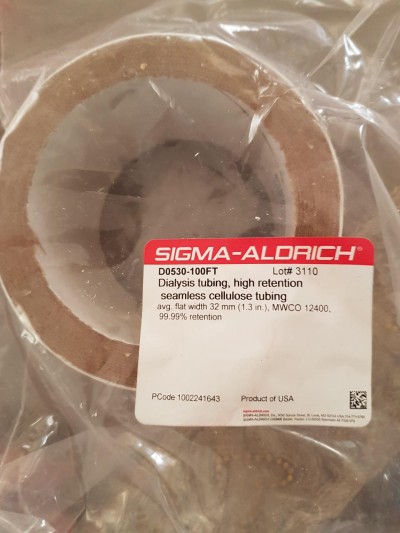 Dialysis tubing, high retention seamless cellulose tubing  100FT / کد D0530