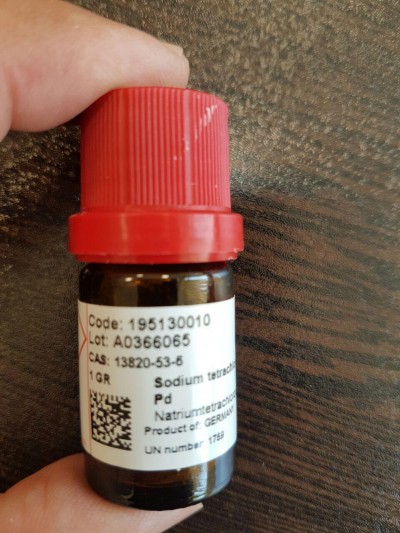 Sodium tetrachloropalladate(II), approx. 36% Pd / کد 195130010