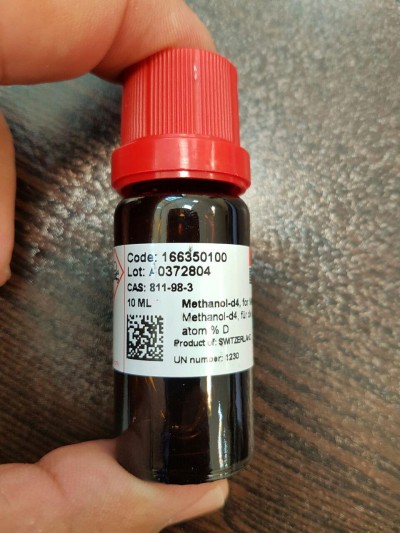 متانول -d4-for NMR, 99.5% atom ده میلی لیتر / کد 166350100