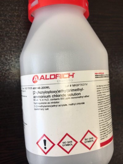 [2-(Acryloyloxy)ethyl]trimethylammonium chloride solution  2 دویست میلی لیتر / کد 496146