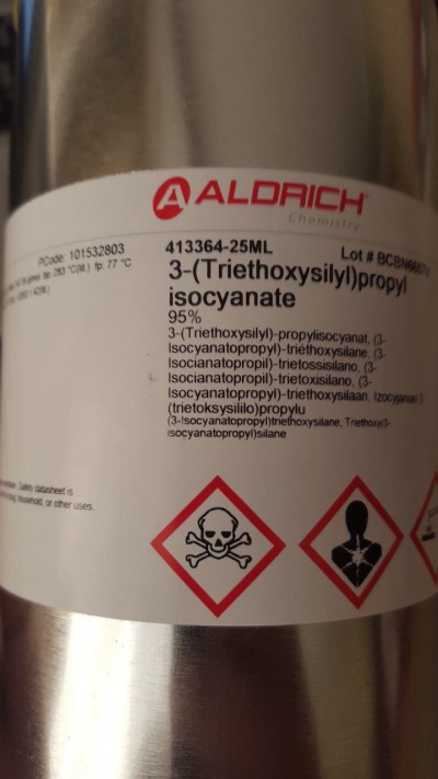 3-(تری اتوکسی سیلیل)پروپیل ایزوسیانات 25ml / کد 413364