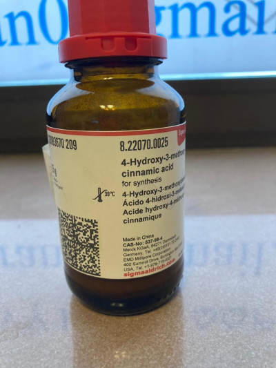 4-هیدروکسی-3-متوکسی سینامیک اسید (اسید فرولیک) 25 گرمی کد 822070