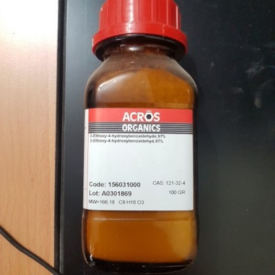 3-اتوکسی-4-هیدروکسی بنزآلدهید  100G / کد 156031000