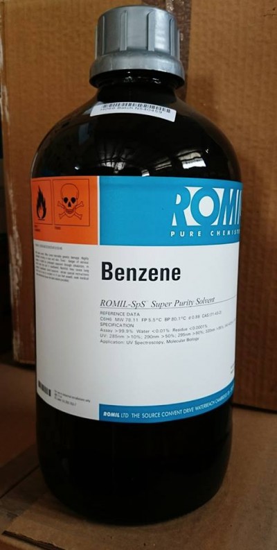 بنزن ، HPLC گريد ، ازکمپاني Romil انگلستان