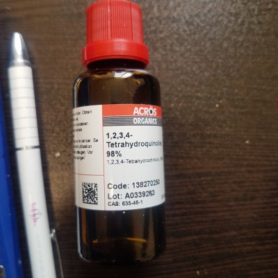 1 و 2 و 3 و 4 تتراهیدروکینولین 25 گرمی کد 13827 کمپانی آکروز 