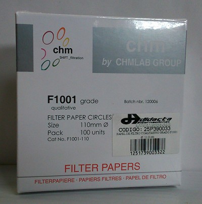 کاغذ صافی 11 سانت نمره 1 کد F1001-110 ساخت کمپانی CHMLAB  اسپانیا 