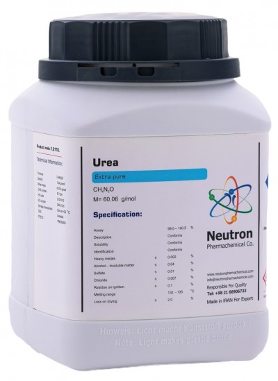 اوره گرید Extra Pure 2.5 کیلوگرمی پلاستیکی کد 1.2110 ساخت شرکت شیمی دارویی نوترون