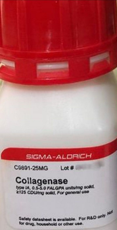 کلوژناز 25 میلیگرمی کد  C9891 با شماره CAS: 9001-12-1