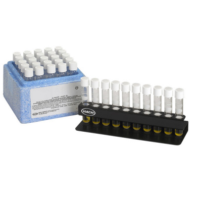 ویال COD هک محدوده بسیار کم 1 تا 40 میلیگرم در لیتر کد 2415825 بسته 25 عددی کمپانی Hach آمریکا