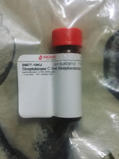 استرپتوکیناز C از Streptococcus sp. بسته بندی 10 کیلو یونیت کد S0577 کمپانی سیگما آلدریچ 
