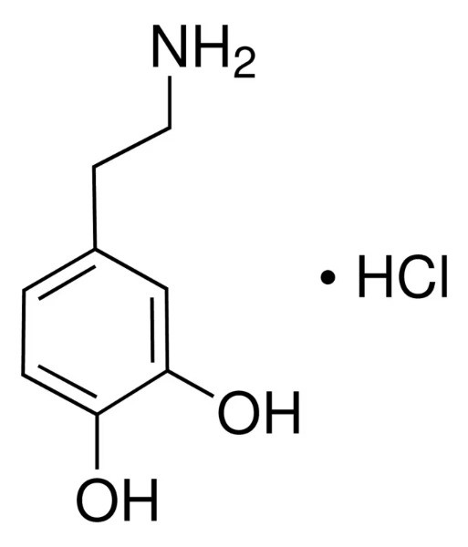 ساختار شیمیایی دوپامین هیدروکلراید 5 گرمی سیگما آلدریچ - کد H8502