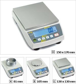 ترازوی آزمایشگاهی مدل 0.1 	  گرم 510 	  PCB 1000-1 ساخت کمپانی کرن آلمان