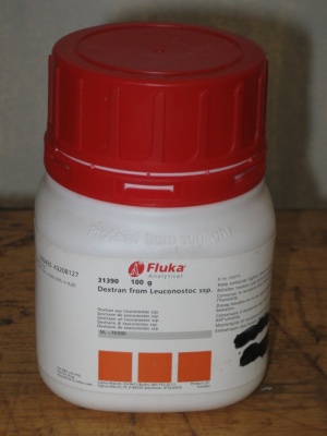 Dextran from Leuconostoc ssp 100 g (sealed) Fluka 31390  دگستران