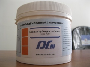 سدیم هیدروژن کربنات extra pure ساخت دکتر مجللی 1 کیلوئی
