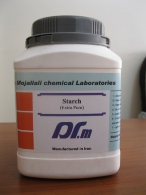 نشاسته extra pure ساخت شرکت دکتر مجللی 1 کیلوئی
