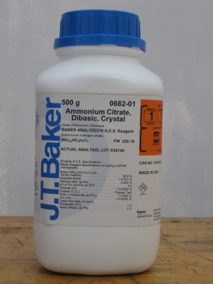 Ammonium Citrate, Dibasic, Crystal 500 grams