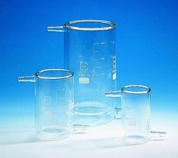 بشر با دهانه خروجی بلند Beakers, glass, jacketed, type T