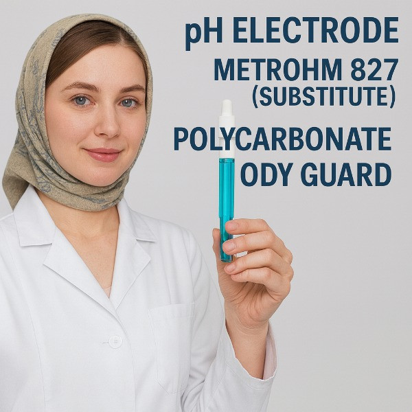 الکترود pH متراهم Metrohm 827 (جایگزین) /گارد دار بدنه پلی کربنات